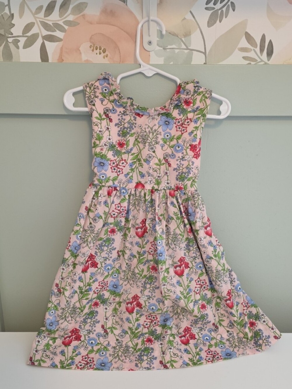 Little English 4t Pink Floral Sleeveless Dress